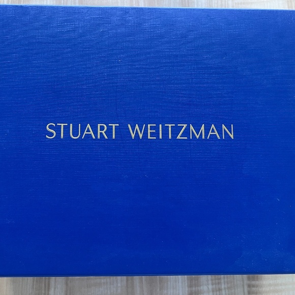 STUART WEITZMAN Avenue 75 Block Bootie Black Smooth Calf Leather - Picture 3 of 9